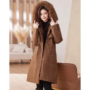 Like The Age Of Water Velvet feel Coat Women's Coffee