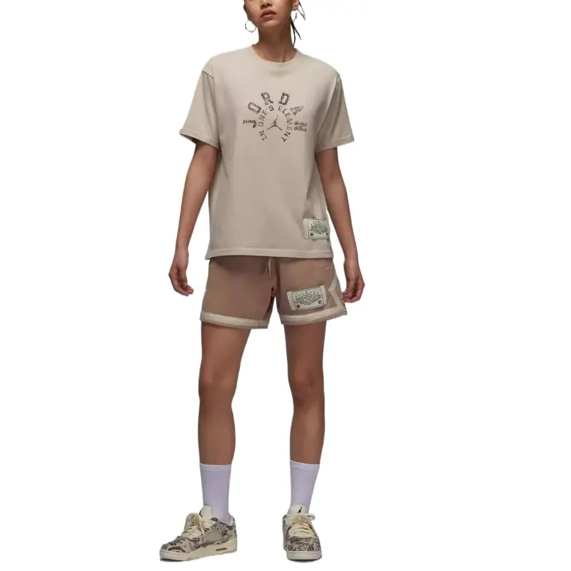 Jordan Diamond Casual Shorts Women's Ephedra/Oat/Gray Black-2