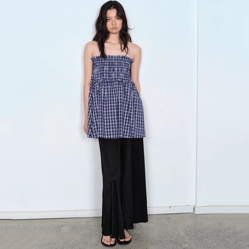 QYPRF Sleeveless Dress Women's Blue-4