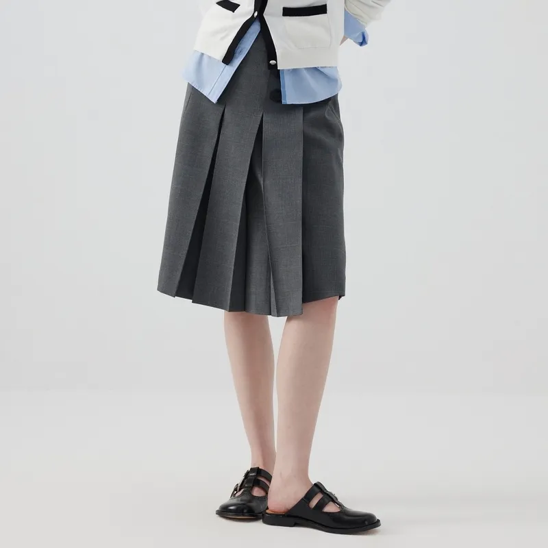 Teenie Weenie Casual Short Skirts Women's Gray-2