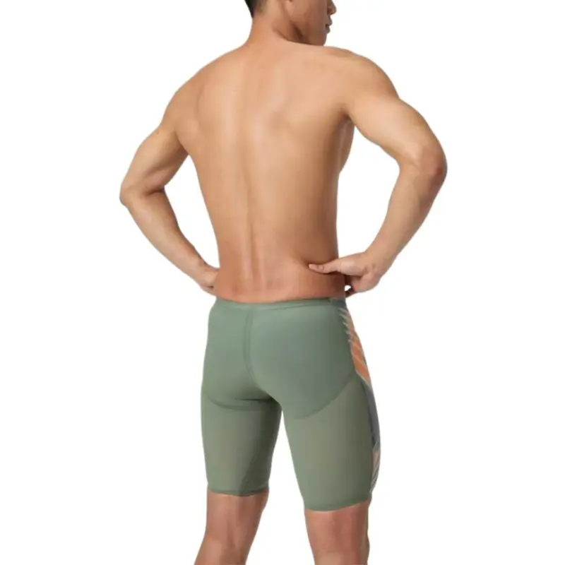 Speedo Swimming Shorts Men's Green Orange Color-5