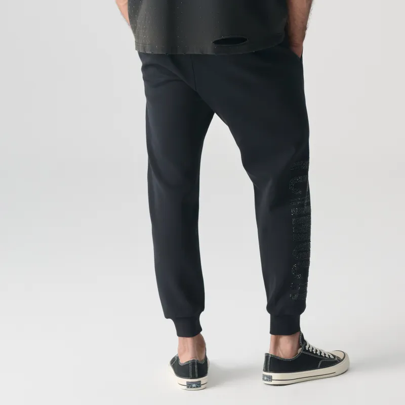 TCH Casual Pants Unisex Black Base With Silver Logo-3