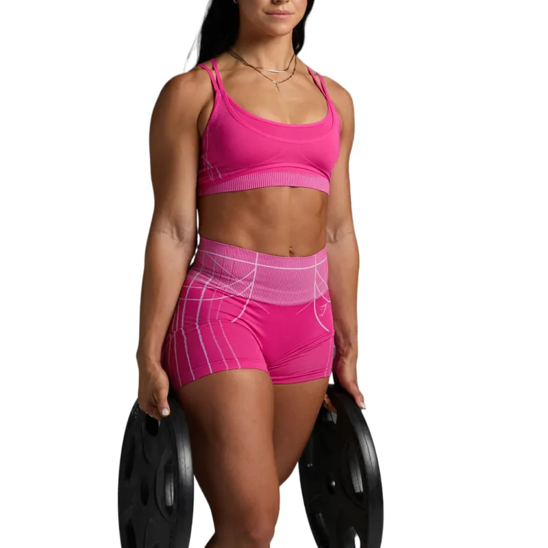 GYMSHARK Sports Shorts Women's Pink-2