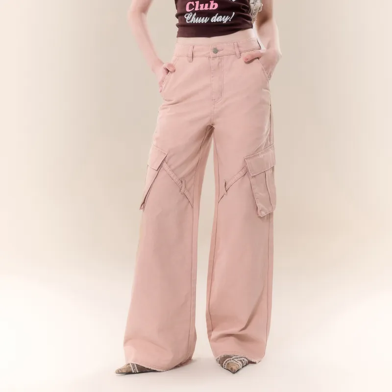 CHUU Casual Pants Women's Pink-2