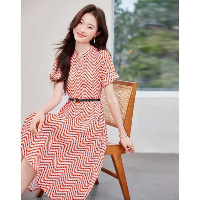 Love Elaine Short Sleeved Dress Women's Watermelon Red-6