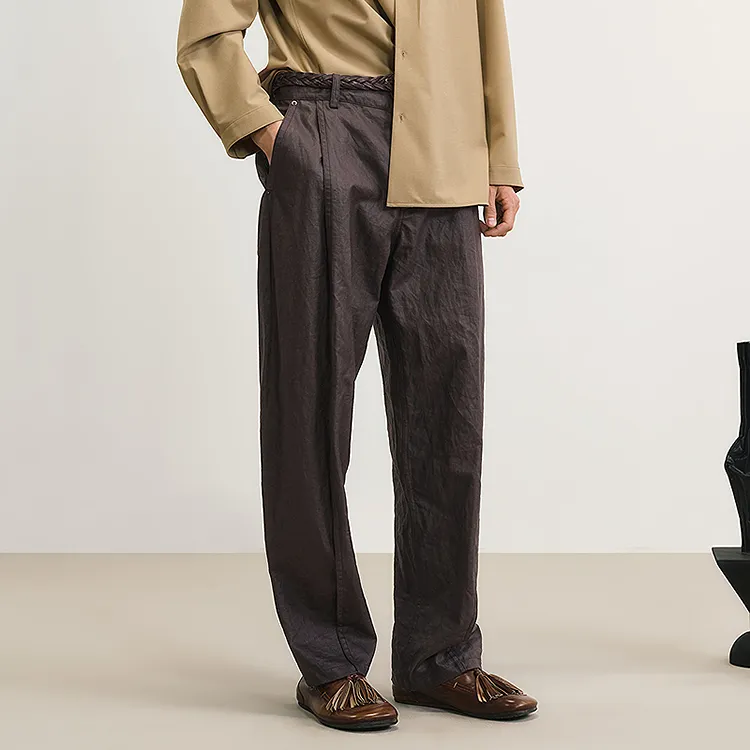 CROQUIS Casual Pants Men's Dark Brown-4