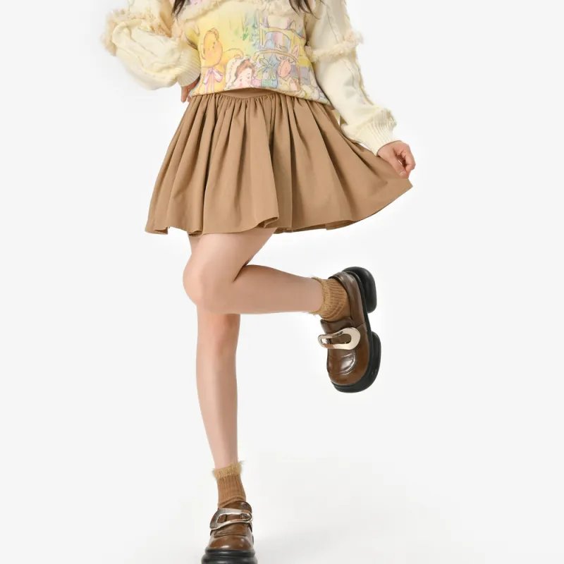 SNBL Casual Short Skirts Women's Khaki-4