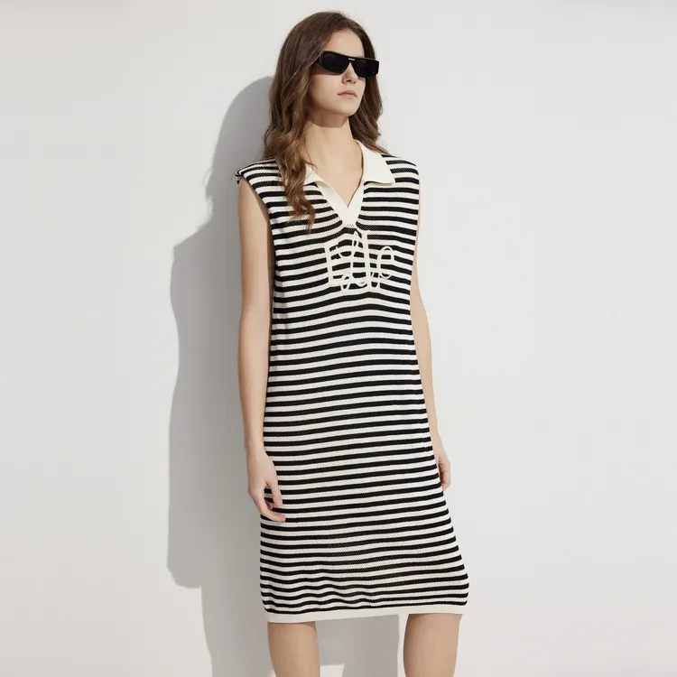 ELLE Sleeveless Dress Women's Black-1