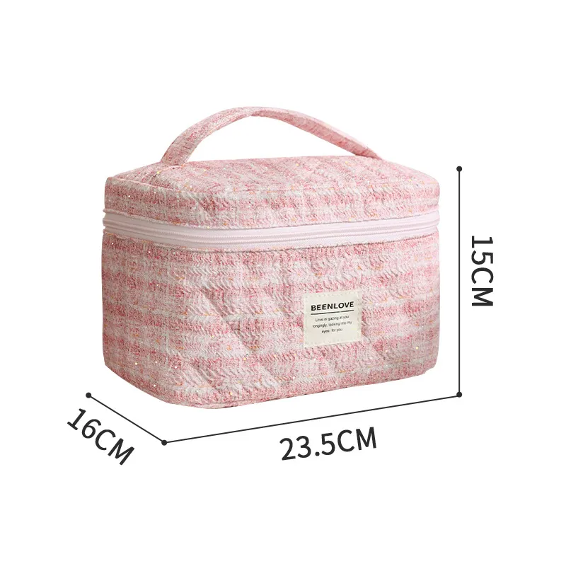 LIANXIANGKE Chanel Inspired Capacity Premium Feel Makeup Bags Packable-1