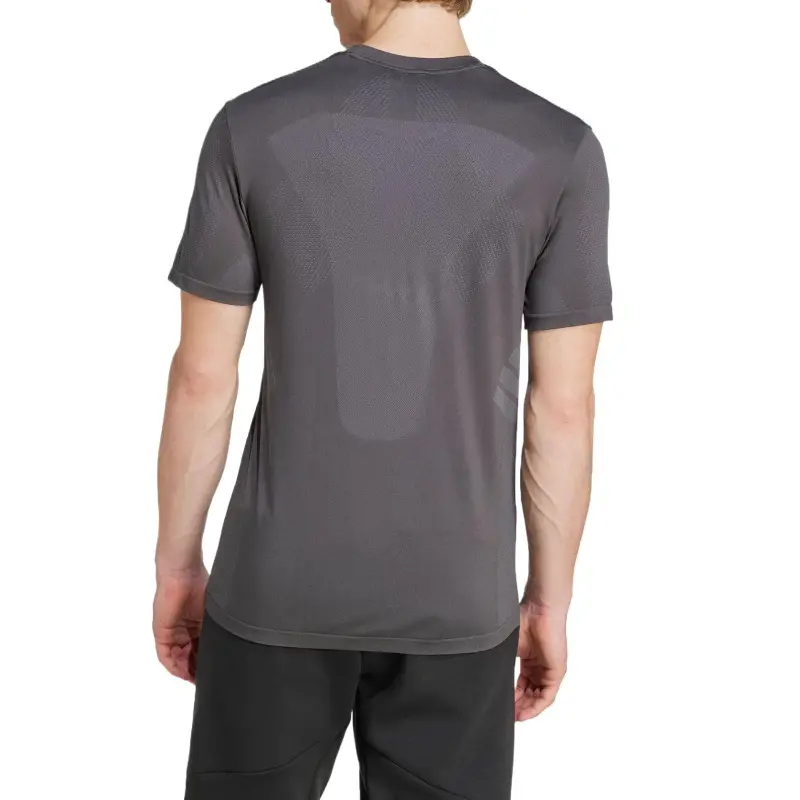 Adidas Gym+Climacool T Shirt Men's Asphalt Gray/Light Silver-2