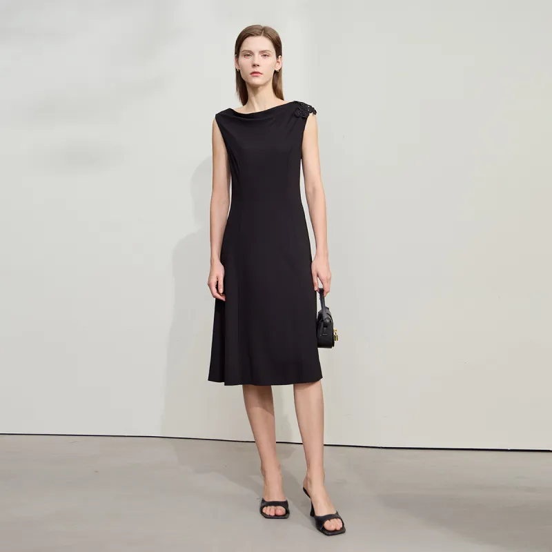 AMII Sleeveless Dresses Women's Black-3