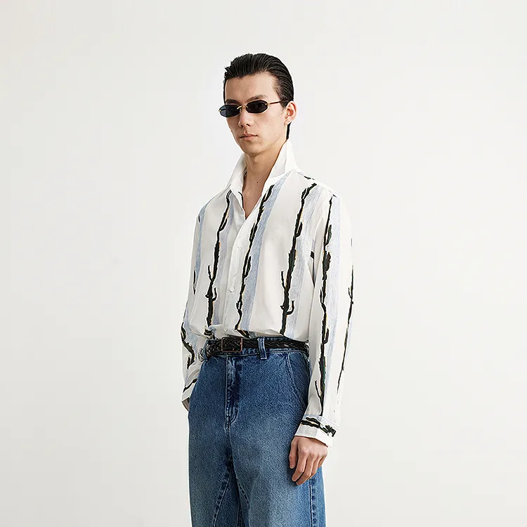 CROQUIS Shirts Men 489 Blue Green Shades-4