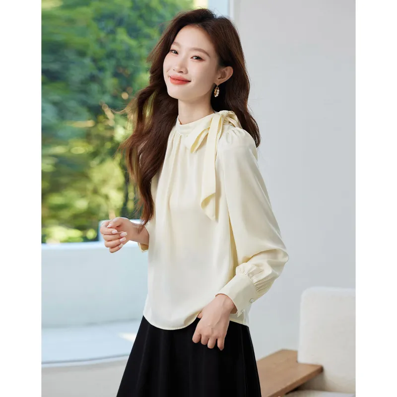 Love Elaine Shirt Women's Beige Apricot-1