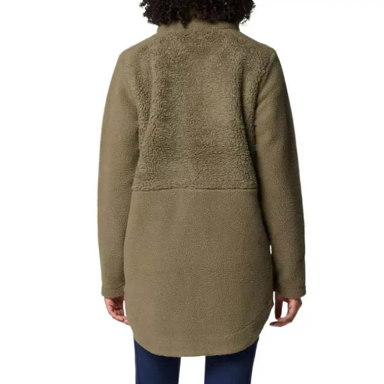 Columbia Lodge Sherpa Jacket Women's Stone Green-1