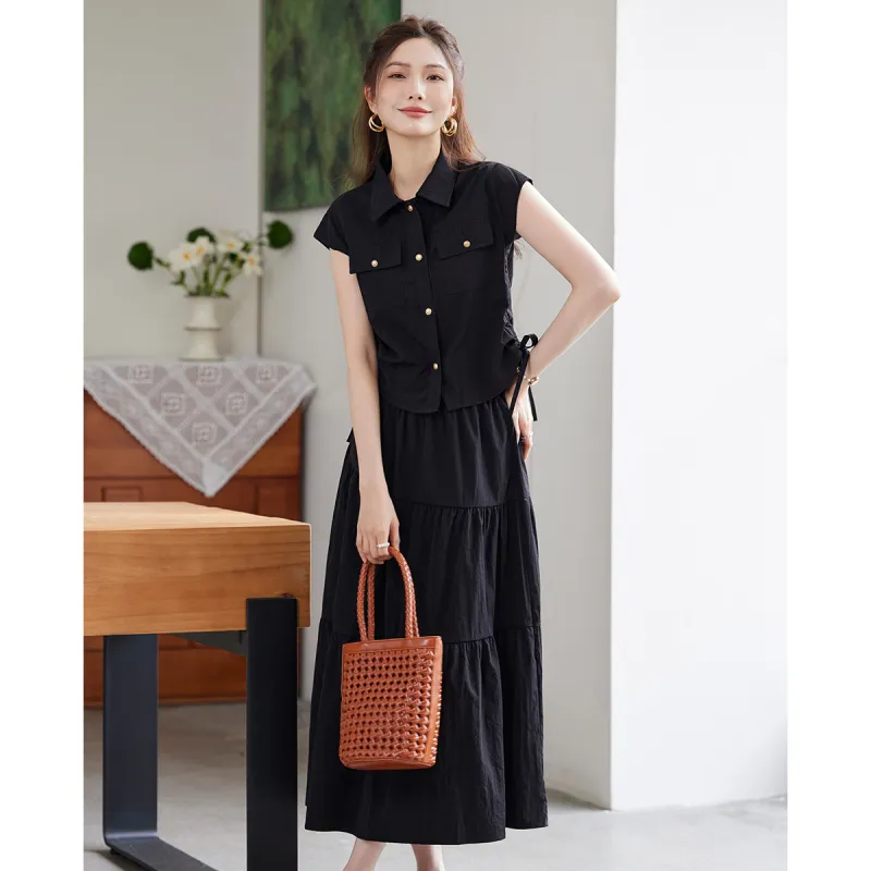 TERRE BLEUE Two Piece Skirt Sets Women's-1