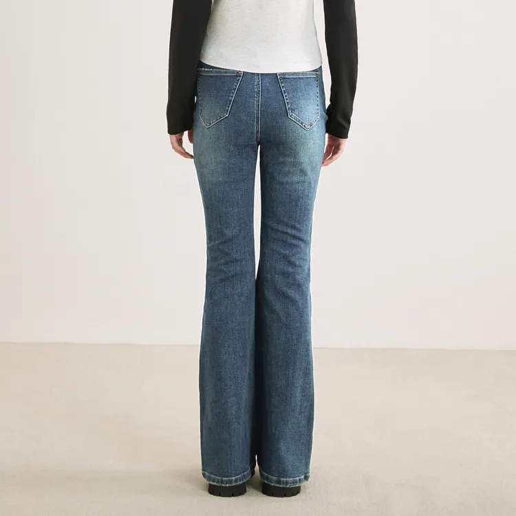 LEDIN Jeans Women's Dark Denim Blue-5