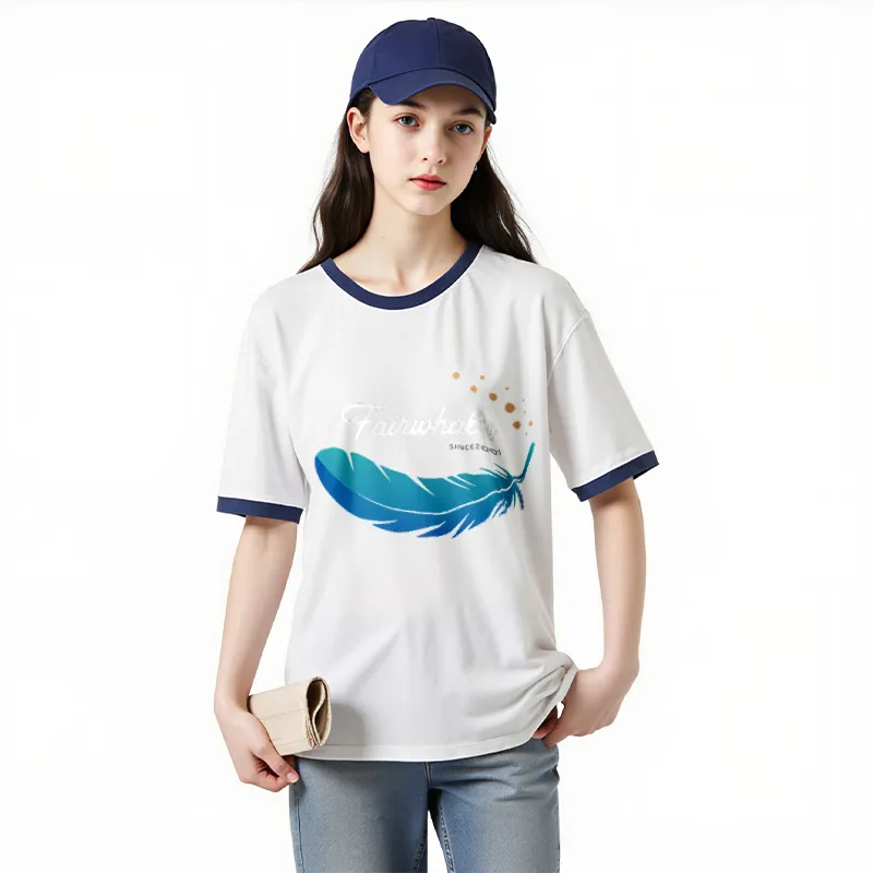 FAIRWHALE Drop Shoulder Sleeve T Shirt Women's-7