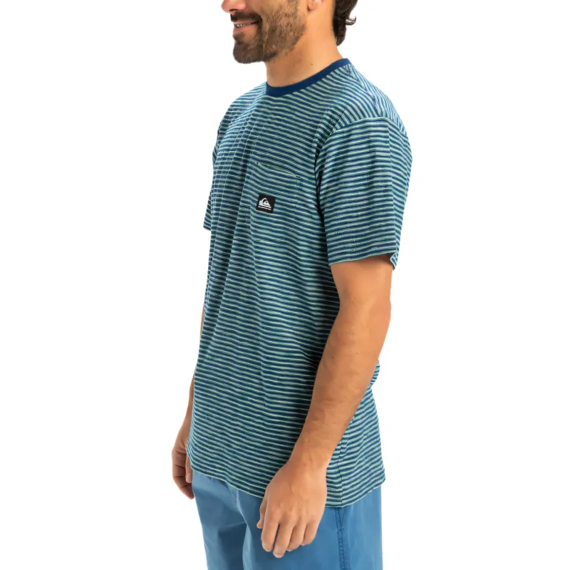 Quiksilver Kentin T Shirt Men's Blue Green-4