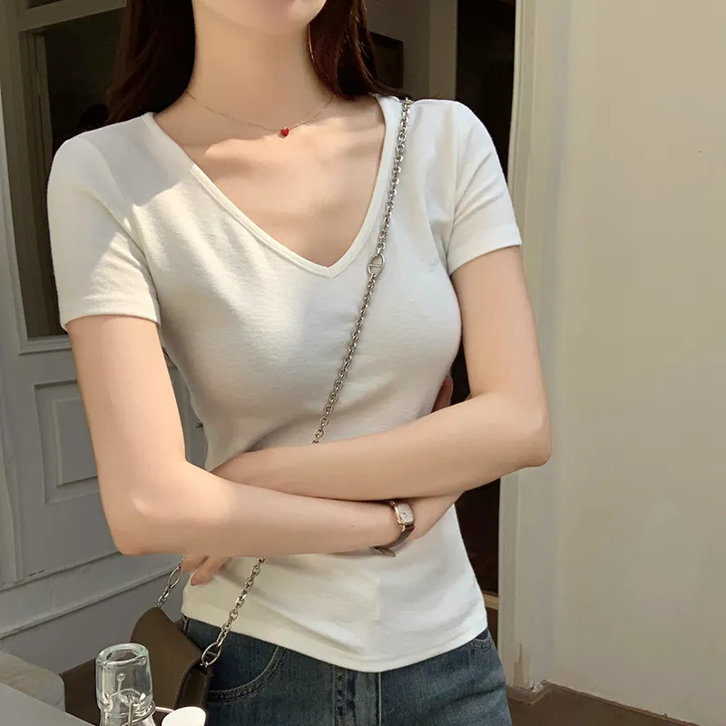 XIANSINIAO Set in Sleeve T Shirt Women's-3