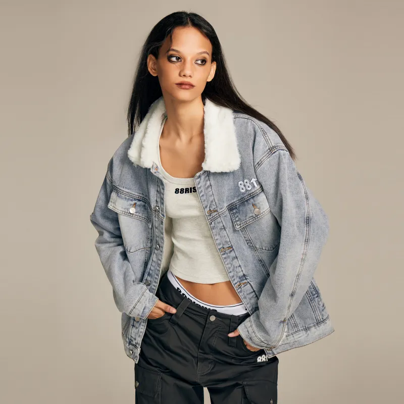 88rising Denim Jackets Unisex Washed Blue-2