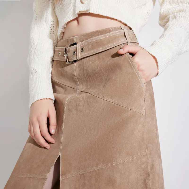 ONLY Leather Long Skirts Women's-4
