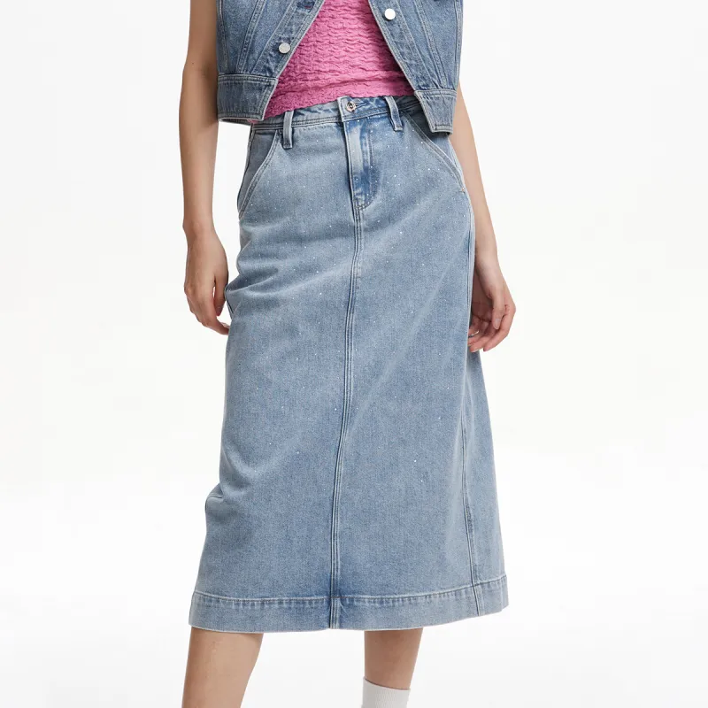 ONLY Denim Long Skirts Women's-6