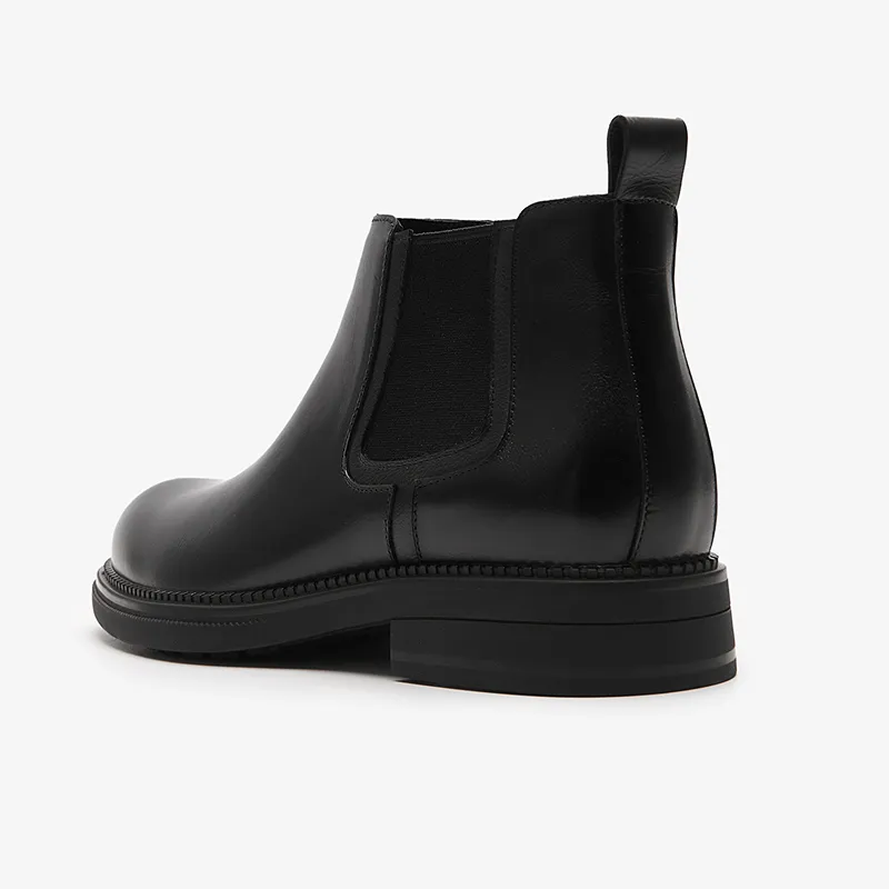 LE SAUNDA Chelsea Boots Men Black/Dark Coffee-6