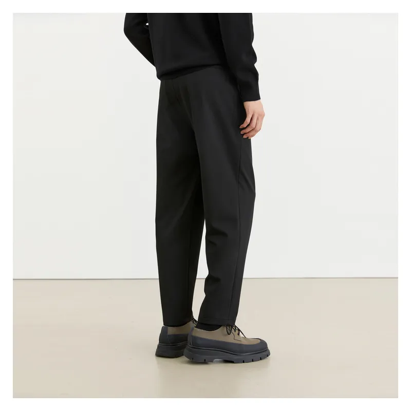 PEACEBIRD MEN Casual Pants Unisex Black-3