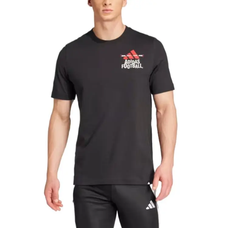 Adidas Football T Shirt Men's Black-1