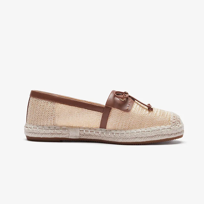 LE SAUNDA Espadrilles Women's Milk Tea Apricot+Brown BEF/Cream White OWF-1