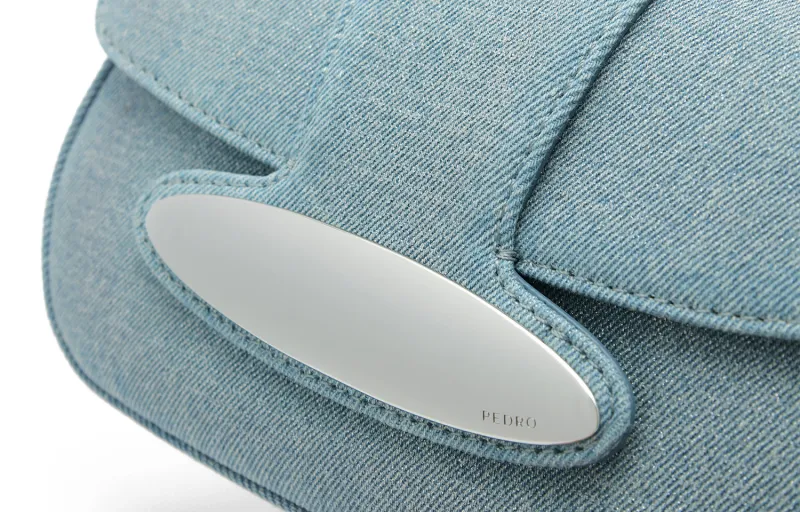 PEDRO PU Shoulder Bag Crossbody Bag Mini Women's Black/Silver/Light Blue-18