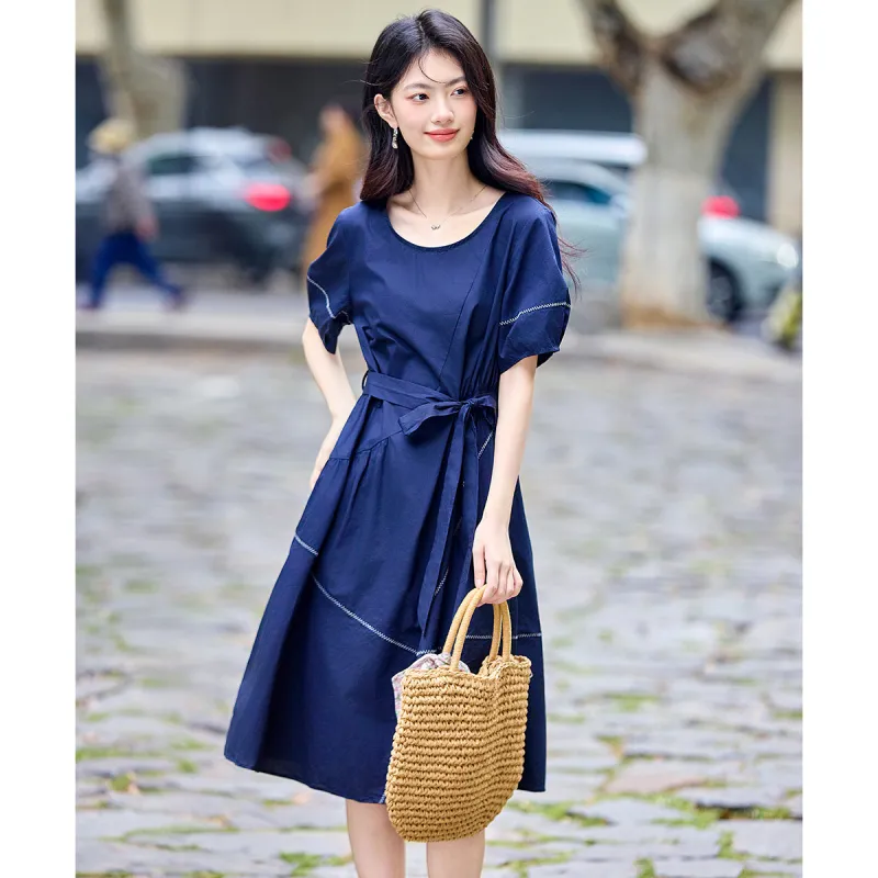 Still Quiet Short Sleeved Dress Women's-2