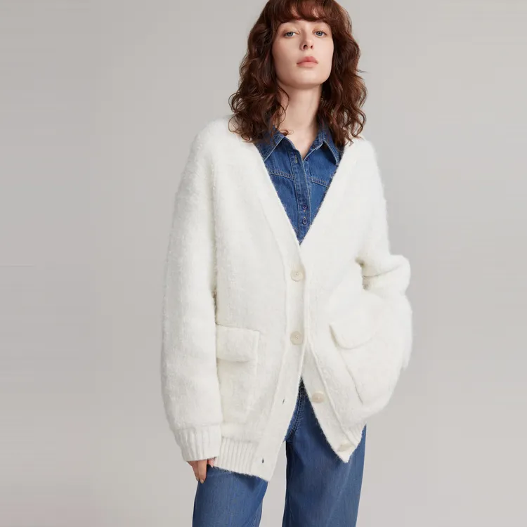 ELLE Sweaters Women's White-2