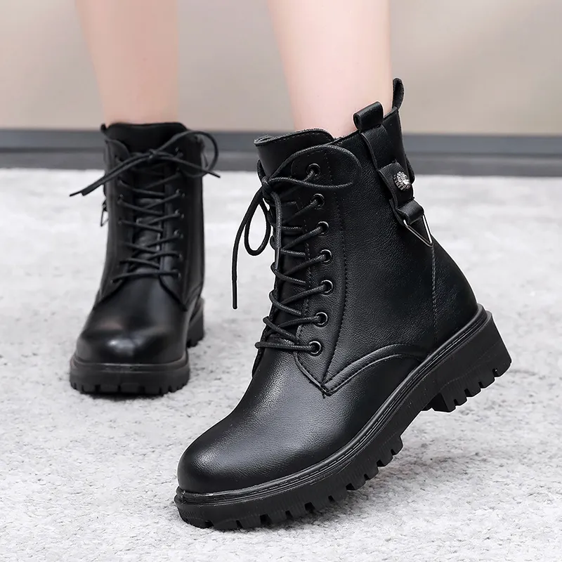 EGCHI Crew Martin Boot Unisex Black-3