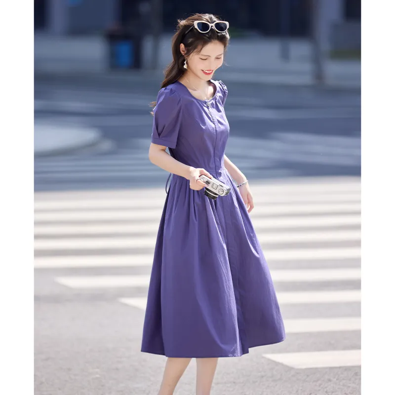 Still Quiet Short Sleeved Dress Women's-1