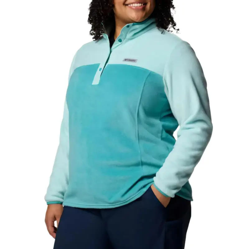 Columbia Benton Half Snap Pullover Fleece Sweater Women's Mint Green-2