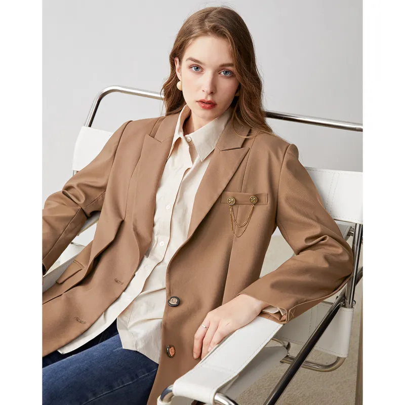 Like The Age Of Water Velvet feel Coat Women's Coffee-2