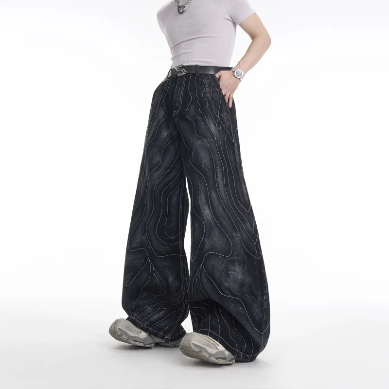 START EXCEED END Jeans Unisex Black Pants-3
