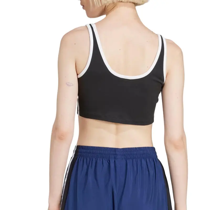 Adidas Women's Adicolor 3 Stripes Bra Top Black/White-2