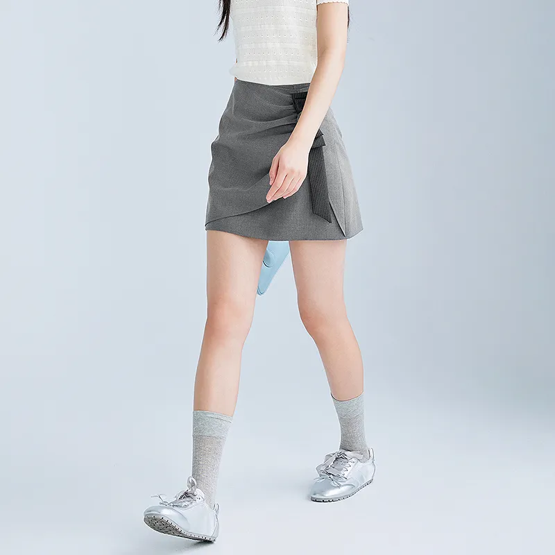 LEDIN Casual Short Skirts Women's Tin Gray-2