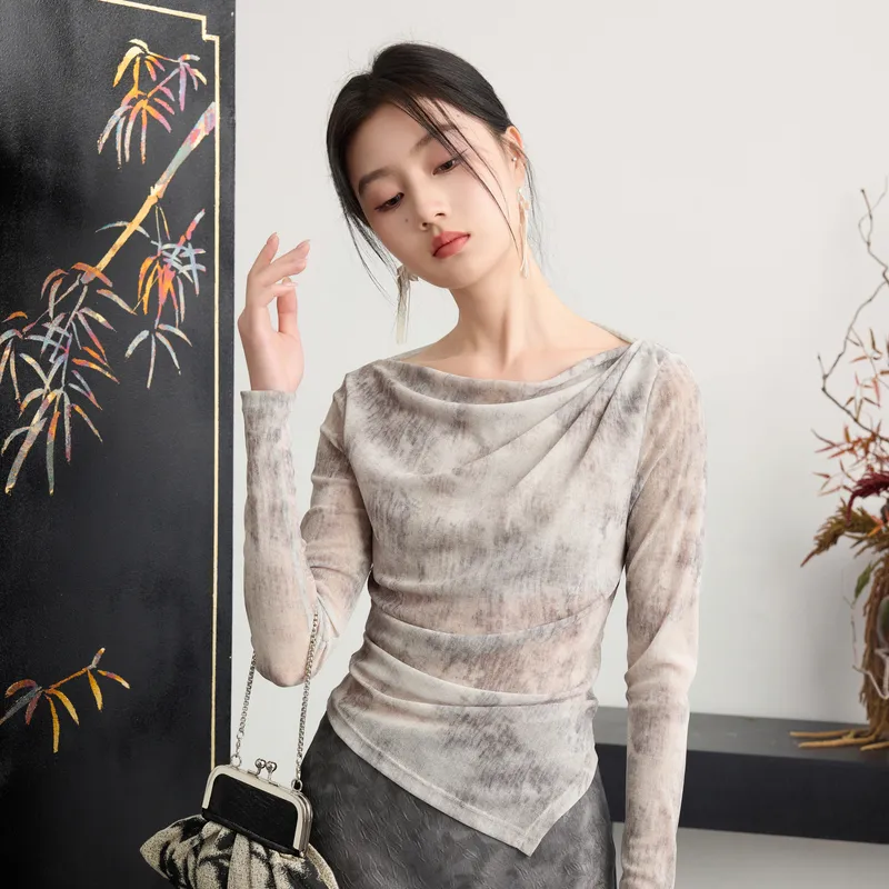 3COLOUR T Shirt Women's Silent Gray Blended-4