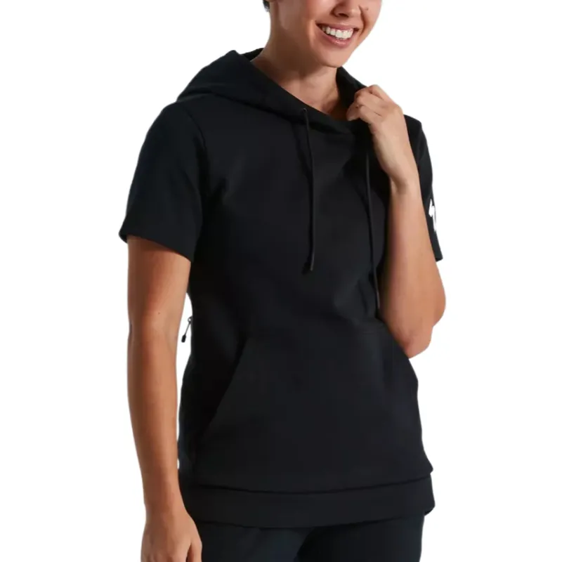 SPECIALIZED Short Sleeve Hoodie Sweatshirt Women's Black-2