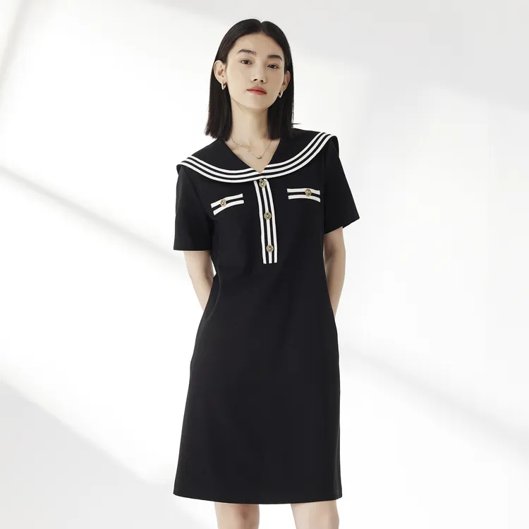SHUIYUNJIAN Short Sleeved Dress Women's-2