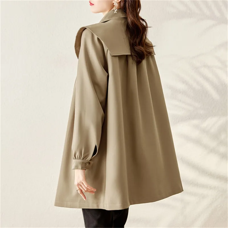 TERRE BLEUE Trench Coat Women's Khaki-1