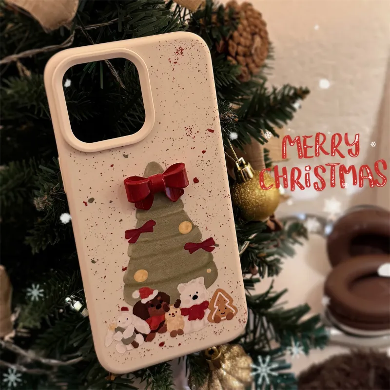 Cuttlefish Grid TPU Material 3D Effect Bowknot DIY Creative Phone Case Compatibility Iphone16/15/14-1