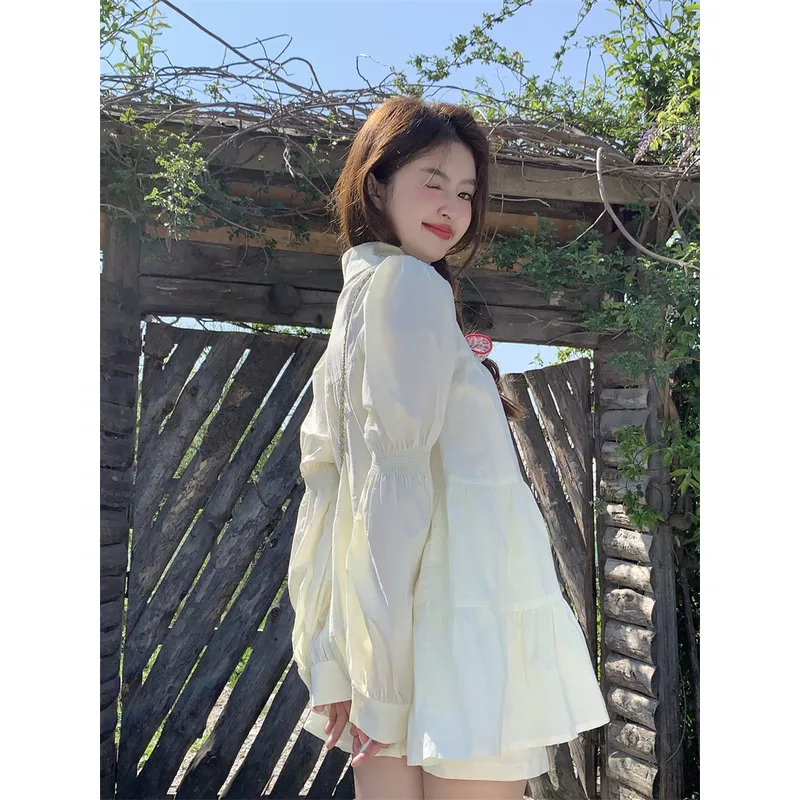 XIANSINIAO Long Sleeved Dress Women's-4