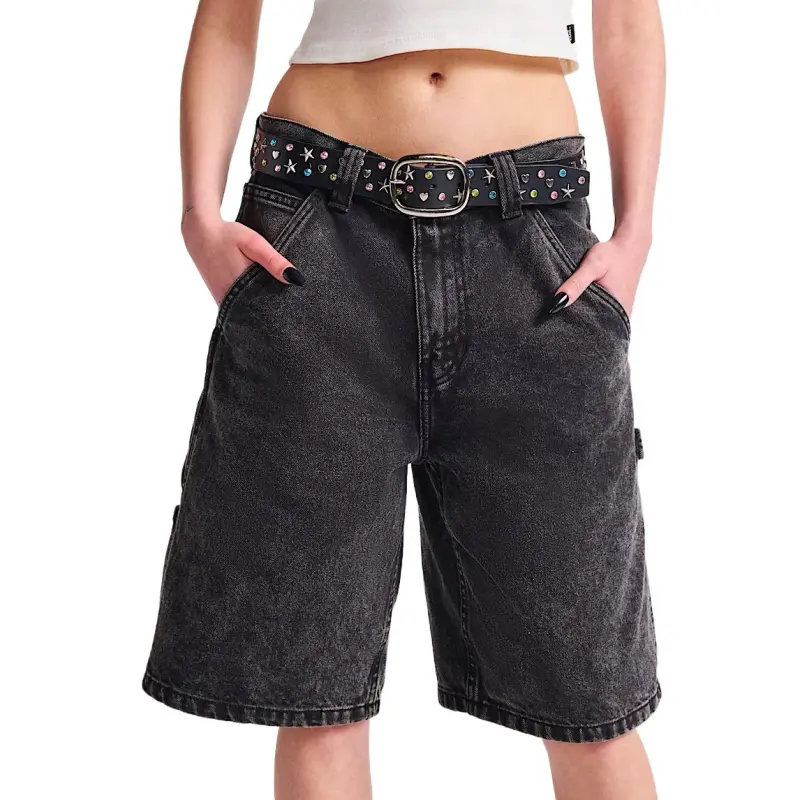 Vans DRILL CHORE Denim Shorts Unisex Black-1