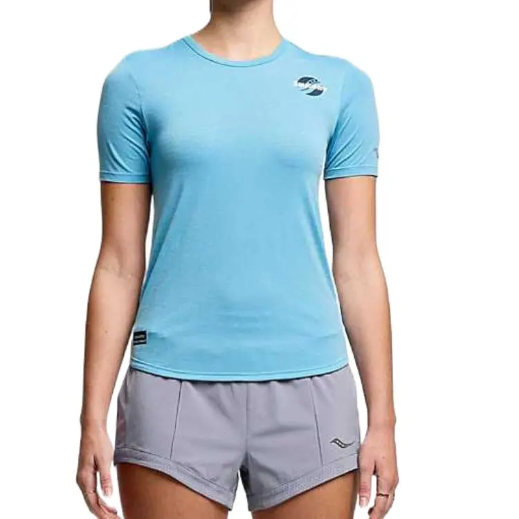 Saucony Stopwatch Graphic Regular T Shirt Women's Blue-2