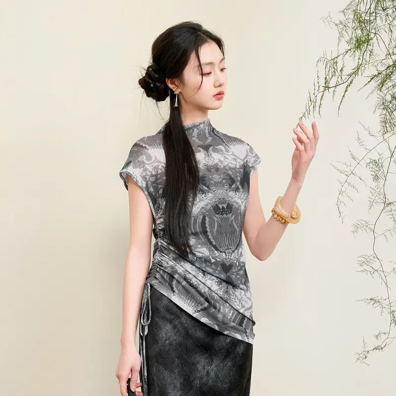 3COLOUR T Shirt Women's Silent Gray Blended-3