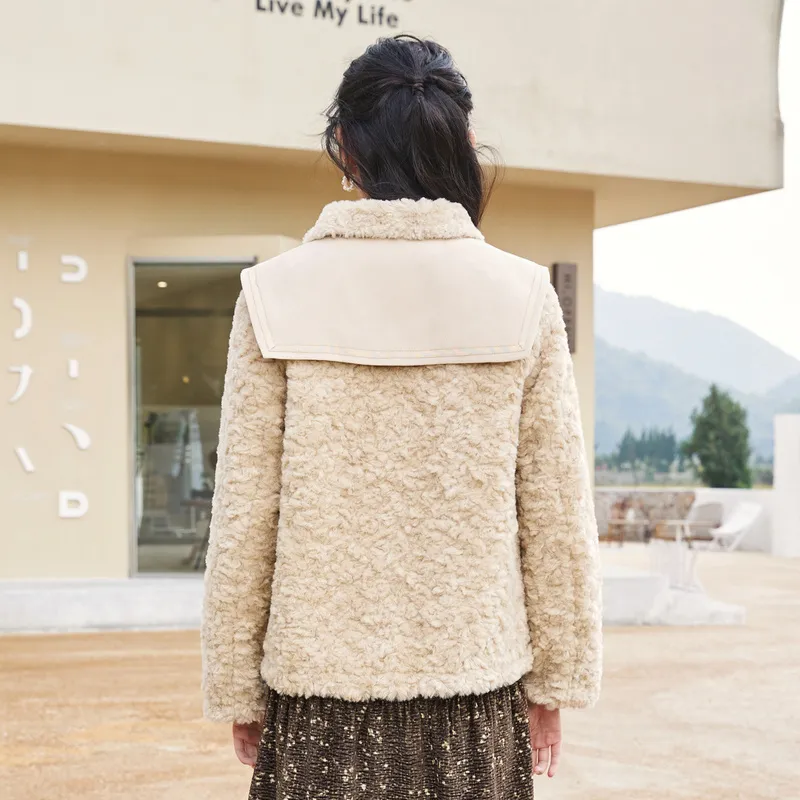 Pit Velvet-feel Coat Women's Camel-2